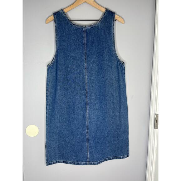 Vintage Sydni Jordan Sleeveless Blue Denim Dress with Pockets - Picture 7 of 7